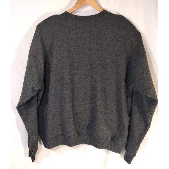 Hanes Premium EcoSmart Crewneck Plain Long Sleeve Gray Sweatshirt 2XL - Picture 2 of 6